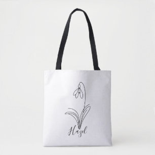 Persoonlijke sneeuwklokje Geboortebloem Januari Tote Bag