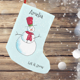 Persoonlijke Sneeuwman Kleine Kerstsok