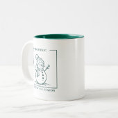 Persoonlijke Sneeuwman Mok – Een Wintergenoegen (Voorkant links)