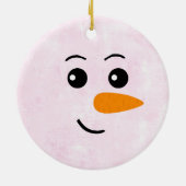 Persoonlijke Sneeuwman Naam Keramisch Ornament (Achterkant)