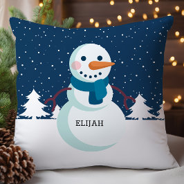 Persoonlijke Sneeuwman Sjaal Kerstmis Kussen