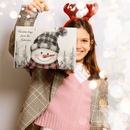 Persoonlijke Sneeuwman Winterknuffel Familienaam Groot Cadeauzakje