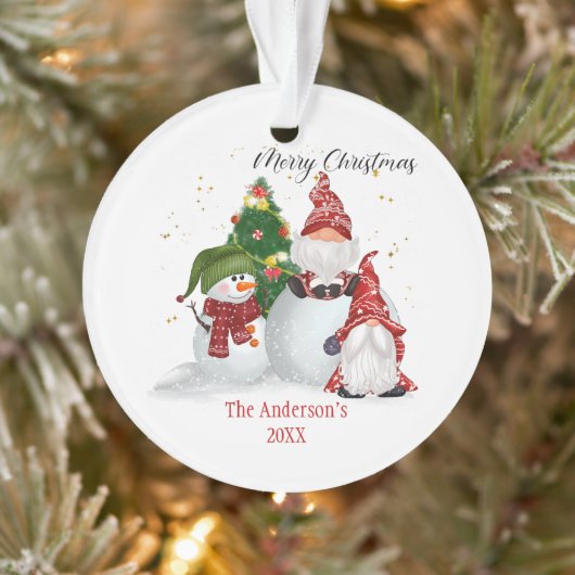 Persoonlijke Sneeuwmannen Kabouters Kerstmis Ornament (Boom)