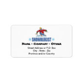 Persoonlijke sneeuwskising etiket (Voorkant)