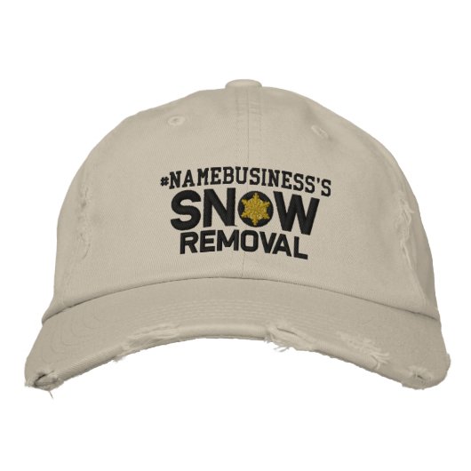 Persoonlijke sneeuwverwijderaar Snowflake militair Geborduurde Pet (Voorkant)