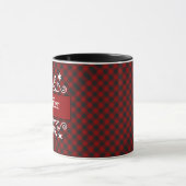 Persoonlijke sneeuwvlok en plaid mok (Midden)