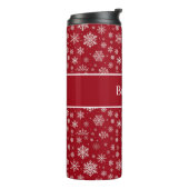 Persoonlijke Sneeuwvlok Thermische Tumbler Thermosbeker (Gedraaid links)