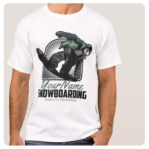 Persoonlijke Snowboarden Sneeuw Plaat Schredder T-shirt