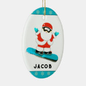 Persoonlijke Snowboarder Inzamelbaar Keramisch Ornament (Rechts)