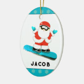 Persoonlijke Snowboarder Inzamelbaar Keramisch Ornament (Links)