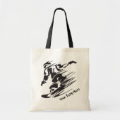 Persoonlijke Snowboarder Snowboarding Mountain Tote Bag (Voorkant)
