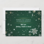 Persoonlijke Snowflakes kerstboom 2 Foto Feestdagenkaart (Achterkant)