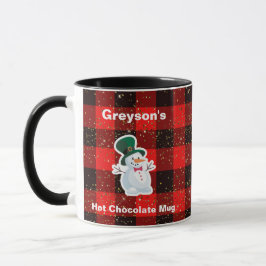 Persoonlijke Snowman Hot Chocolate Mok van het Kin