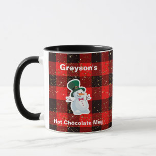 Persoonlijke Snowman Hot Chocolate Mok van het Kin