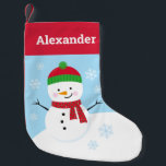 Persoonlijke Snowman-kerstinslag voor kinderen Kleine Kerstsok<br><div class="desc">Pas deze schattige snowman kerstkous aan met de naam van een kind.</div>