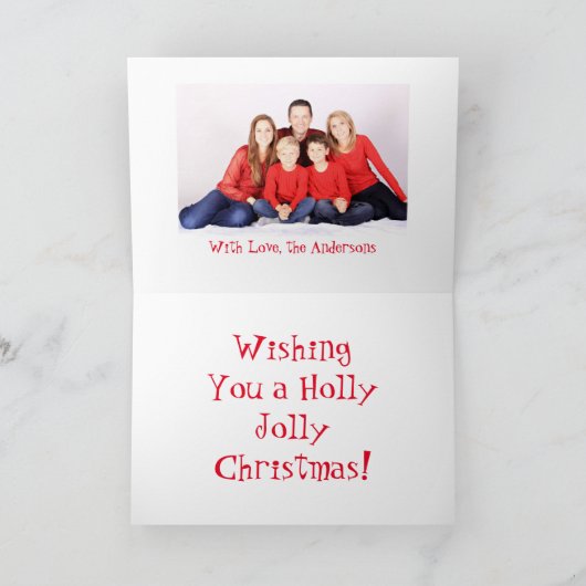 Persoonlijke  Snowman-kerstkaart Bedankkaart (Binnen)