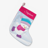Persoonlijke Snowman Kleine Kerstsok (Voorkant (Hangend))