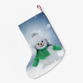 Persoonlijke Snowman Kleine Kerstsok (Achterkant (Hangend))