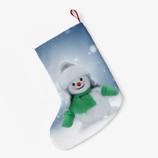 Persoonlijke Snowman Kleine Kerstsok (Achterkant (Hangend))