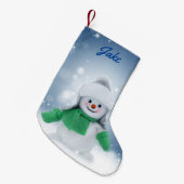 Persoonlijke Snowman Kleine Kerstsok (Voorkant (Hangend))