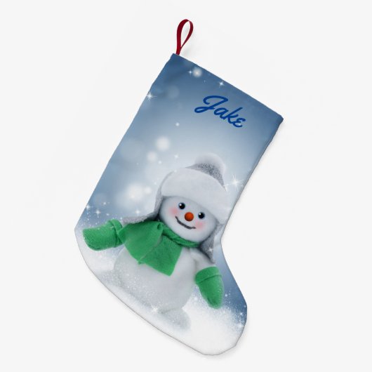 Persoonlijke Snowman Kleine Kerstsok (Voorkant (Hangend))