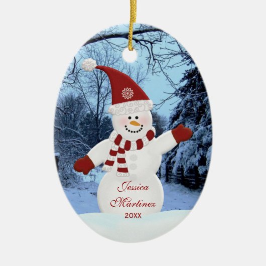 Persoonlijke Snowman Ornament (Voorkant)
