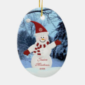 Persoonlijke Snowman Ornament (Achterkant)