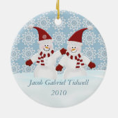 Persoonlijke Snowman Ornament (Achterkant)