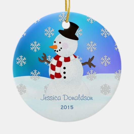Persoonlijke Snowman Ornament (Voorkant)