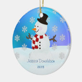 Persoonlijke Snowman Ornament (Links)