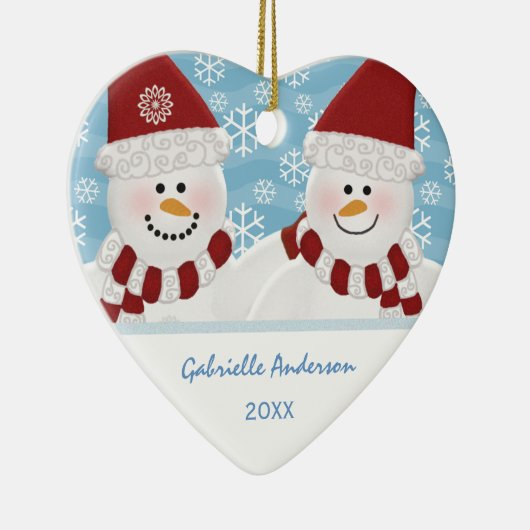 Persoonlijke Snowman Ornament (Rechts)