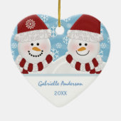 Persoonlijke Snowman Ornament (Achterkant)