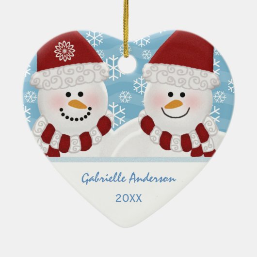 Persoonlijke Snowman Ornament (Achterkant)