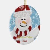 Persoonlijke Snowman Ornament (Rechts)