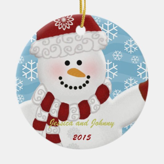 Persoonlijke Snowman Ornament (Voorkant)