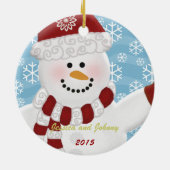 Persoonlijke Snowman Ornament (Achterkant)