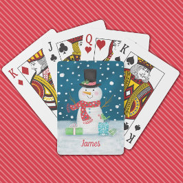 Persoonlijke Snowman Pokerkaarten