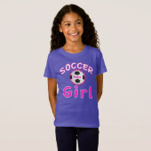Persoonlijke Soccer Girl Sweatshirt NAME op bal (Voorkant volledig)