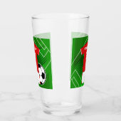 Persoonlijke Soccer Jersey Red en White Glas (Links)