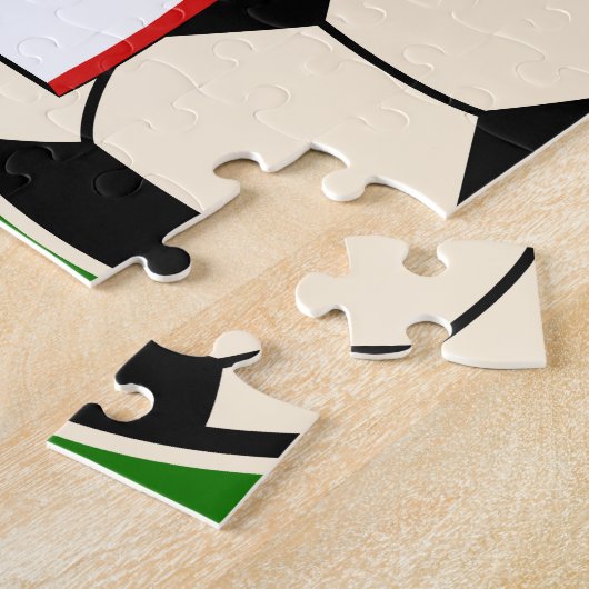 Persoonlijke Soccer Jersey Red en White Legpuzzel (Zijkant)