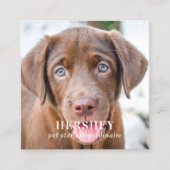 Persoonlijke sociale media 2 Foto QR-code Vierkante Visitekaartje (Voorkant)