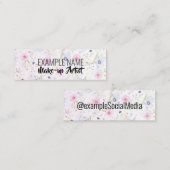 Persoonlijke sociale media "Floral Bloom" Mini Visitekaartje (Voorkant / Achterkant)