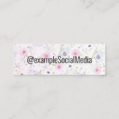 Persoonlijke sociale media "Floral Bloom" Mini Visitekaartje (Achterkant)