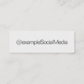 Persoonlijke sociale media met witte marmer mini visitekaartje (Achterkant)