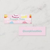 Persoonlijke sociale media voor cupcakes mini visitekaartje (Voorkant / Achterkant)