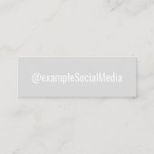 Persoonlijke sociale media voor de "Box World" Mini Visitekaartje (Achterkant)