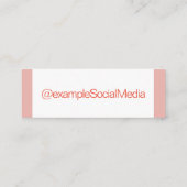 Persoonlijke sociale media voor "Peach Blooms" Mini Visitekaartje (Achterkant)