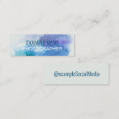Persoonlijke sociale media voor Waterverf Mini Visitekaartje (Voorkant / Achterkant)