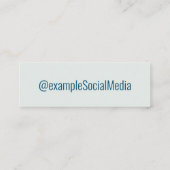 Persoonlijke sociale media voor Waterverf Mini Visitekaartje (Achterkant)