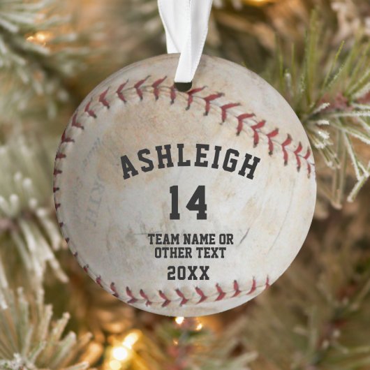 Persoonlijke Softbal Bal Foto Ornament (Boom)